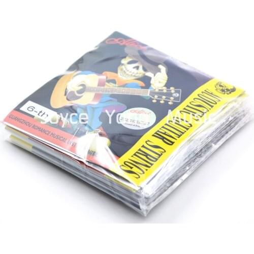 10 Pack Alice A206P/052 Acoustic Guitar Strings E-6th Red Ball-End Single Phosphor Bronze Color Alloy Wound String