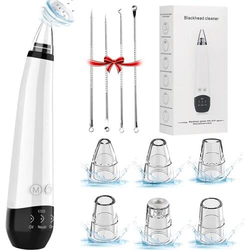 Blackhead remover vacuum pore, with Display and 4 Probes,Effectively Blackhead Pore Vacuum for Suction Force for All Skin