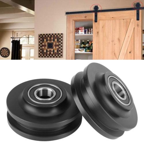High quality POM Sliding Barn Door heavy duty Wheel Closet Hardware U groove Roller wheel Cabinet Window Pulley hook
