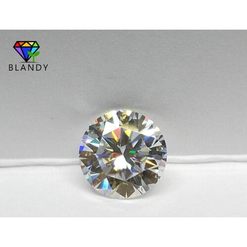 White Moissanites Stone 5.0~14.5mm DEF Color Round Brilliant Cut 1 Carat 2 Carats 5CTS SIC Matieral Moissanites Gems For Jewelry