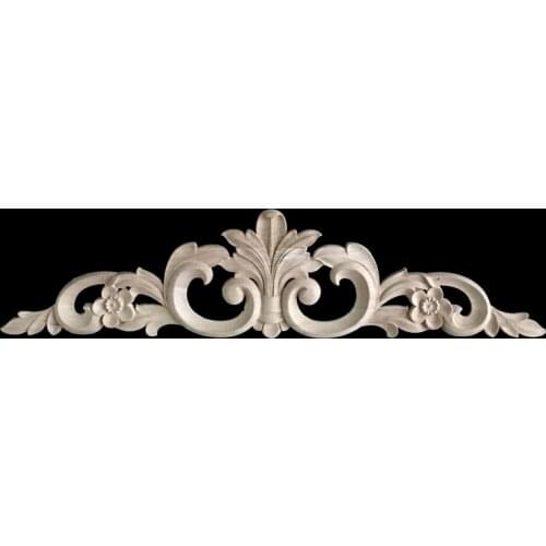 10PCS Vintage Wood Carved Decal Corner Onlay Applique Frame Furniture Wall Unpainted for Home Cabinet Door Decor Craft