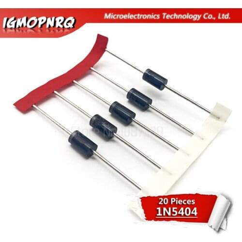 20pcs Rectifier Diode IN5404 3A 400V DO-27 1N5404