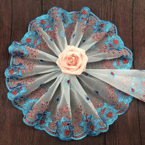 30Yards Mesh Net Embroidered Tape Lace Trim Ribbons for Home Textiles Curtains Sofa Covers Cushions Trimming Sewing Fabric 185mm
