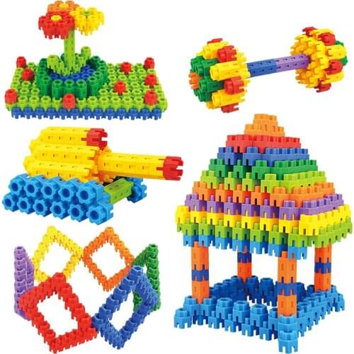 350 Pcs Hexagon Building Blocks Puzzles Boys And Girls Assembled And Inserting