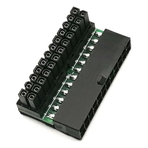 Angitu 24Pin Male to Female 90 Degree Revolution Of Motherboard Power Adapter