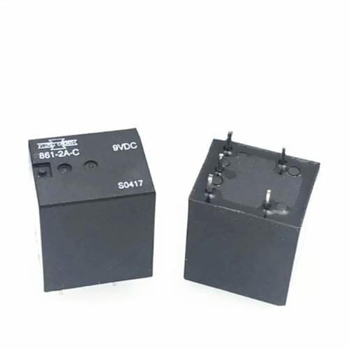 HOT NEW 9V CAR relay 861-2A-C 861 2A C 8612AC 9VDC DC9V 9V 5PIN