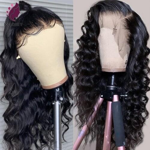 Brazilian Loose Deep Wave Wig 13x4 Lace Front Wig Curly Transparent Lace Human Hair Wigs Remy 4x4 Loose Wave Lace Closure Wigs