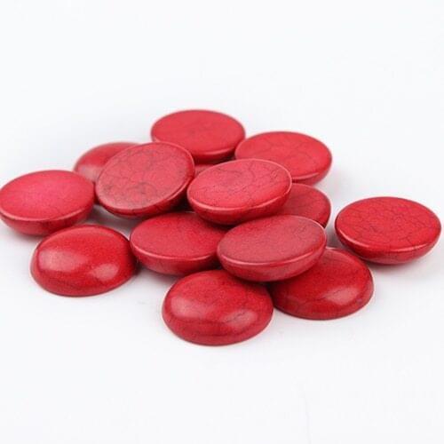 50pcs/pack 6-30mm Half Round Red Stone Flat Back Natural Stone Beads Cabochon for DIY Jewelry Making Material Stone
