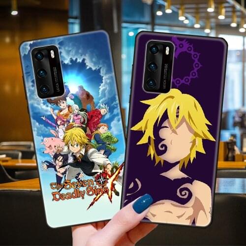 Phone Case For Huawei P40 P30 P10 P20 Lite P Smart Z 2019 Pro Black Cover Coque 3D Funda Soft Waterproof The Seven Deadly Sins
