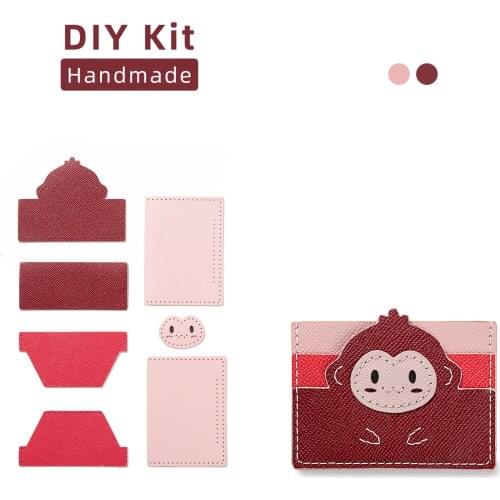 Sewing Fish New Original Design Cartoon Pig Card-Holder Bag Wallet DIY Handmade Leather Kit DL710