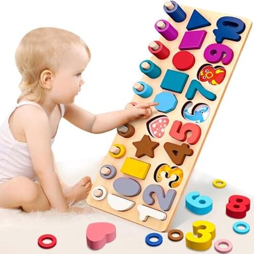 Children Eduactional Toys Multi-function Logarithmic Board Montessori Educational Wooden Toys For Children Wooden Math Toys