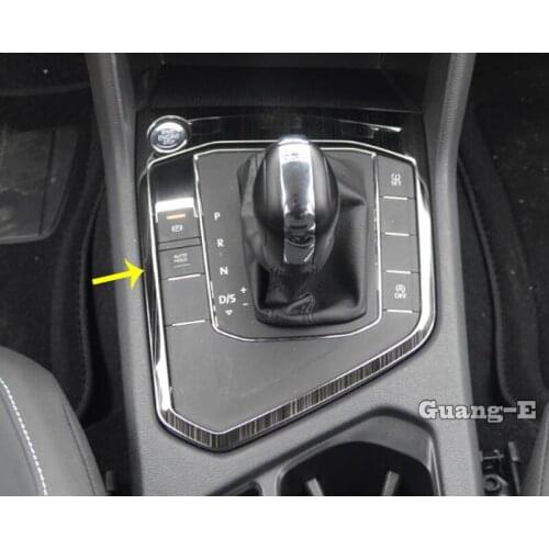 For Volkswagen VW TiguanL Tiguan L MK2 2016 2017 2018 2019 2020 Car Stainless Steel Front Shift Stall Paddles Cup Frame Trim