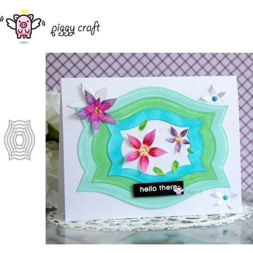 Piggy Craft metal cutting dies cut die mold 5Pcs Irregular frame Scrapbook paper craft knife mould blade punch stencils dies