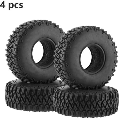 4Pcs 1.55" Soft Rubber Wheel Tires 1.55 Inch Tyre AX-2020 For RC Crawler Car CC01 LC70 LC80 RC Car Parts Accessories