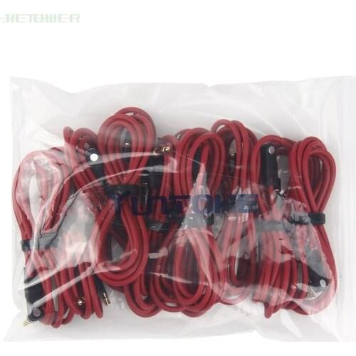 Red 4 to 4/3 to 3 Elbow Audio Cable 3.5mm Male to Male Detox/Pro Headphone Replacement Audio Extension Cable 1000pcs/lot