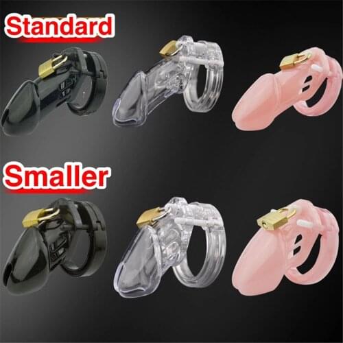 Bestco 18+ Male Chastity Devices Cock Cage 5 Rings Brass Lock Small/Standard BDSM Bondage Sex Toys CB6000 Accessories For Men