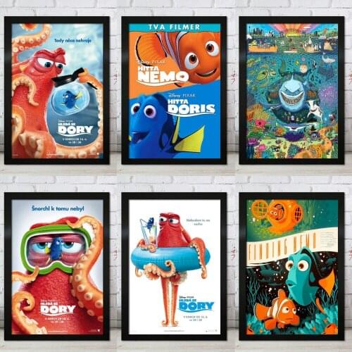 Wall Art Nordic Posters and Prints Finding Nemo 2 Canvas Painting Disney Cartoon Anime Wall Pictures for Living Kids Room Decor