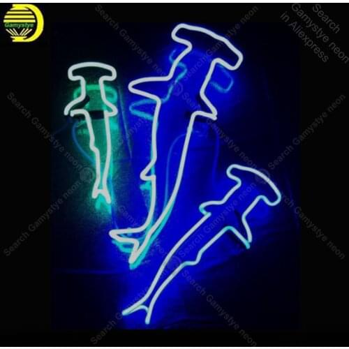 Neon Sign for three fish swim Neon Bulb sign handcraft Signboard Hotel Dropshipping personalized Neon light sign Light up wall