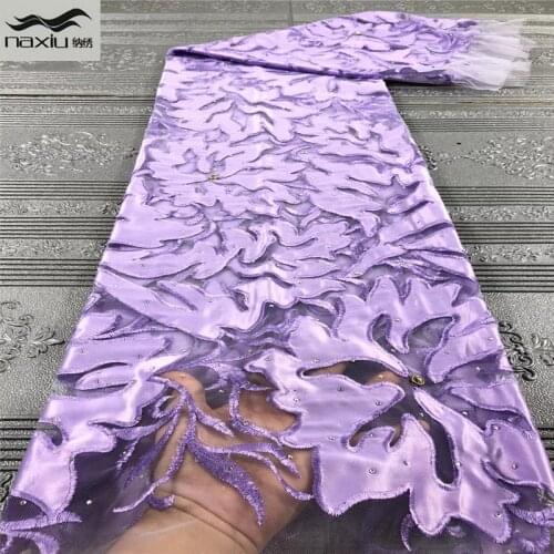 Madison Newest Luxury Stones Lace High Quality African Lace Fabric Lace Dresses Fabric for Wedding Bridal Lace Fabric