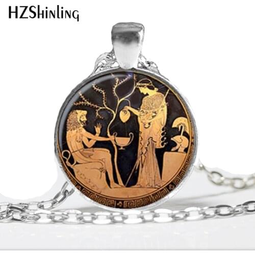 NS-00279 New Fashion Glass Dome Necklace Vintage Greek Myths Necklace Antique Greece Jewelry Greece pendant HZ1