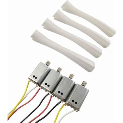 Upgraded Spare Parts 4PCS Landing Skids + 4PCS motor Set for Syma X8SW X8SC X8 PRO X8SG RC Mini Quadcopter Toy