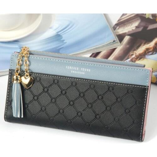 Pawaca wallet female card holders cellphone pocket PU leather women money bag clutch women wallet