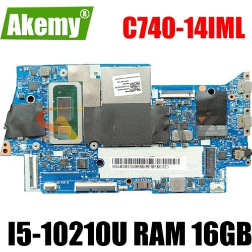 For Lenovo Yoga C740-14IML YOGA C740-14 laptop motherboard FYG41 NM-C431 motherboard CPU i5-10210U RAM 16GB tested OK Mainboard
