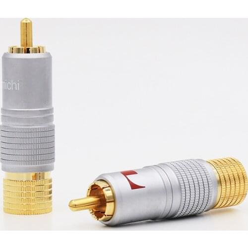 8 Pcs Nakamichi RCA Plug Audio Cable Connector 24K Glod plated+ shipping free +100% new