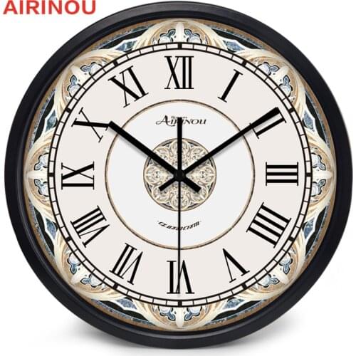 Airinou Rome Retro Luxurious Decoration Home Decoration Wall Clock