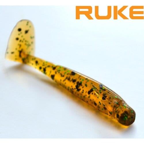 RUKE worm Barde Demon Soft Lures 70mm /2.7g 5pcs/lot, 4 Colors Soft Lures, Soft Baits Plastic Worm Grub Carp Fishing Lures