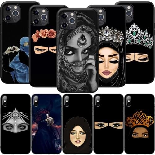 GX168 Oriental Women In Hijab Face Silicone Soft Case for iPhone 12 Mini 11 Pro XS Max XR X 8 7 6 6S Plus 5 5S SE 2020