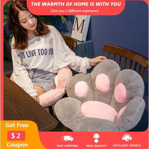 Bear Claw Armchair Cushion Cute Kids Chair Desk Back Seat Cushions Soft Portable Office Sofa Backrest Pillow coussin home decor