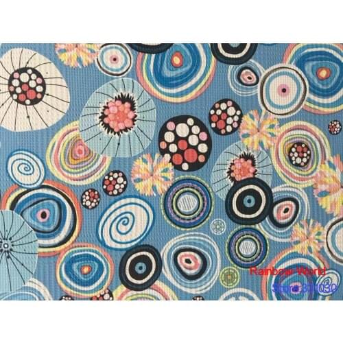 High Quality round pattern Faux PU Leather fabric for DIY sewing sofa table shoes bags bed material(1 yard)