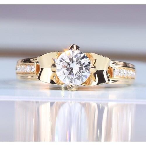 Iris Rose Gold Ring 925 Sterling Big Silver Luxury Engagement Party Anniversary Wedding Elegant Gift Lovely Fine Diamond Jewelry