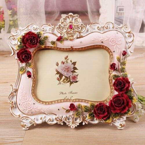 1pcs lot Elegant European Rustic vintage style Resign Photo Frame Girl friend Birthday gifts Wedding Bride Bridesmaid gift