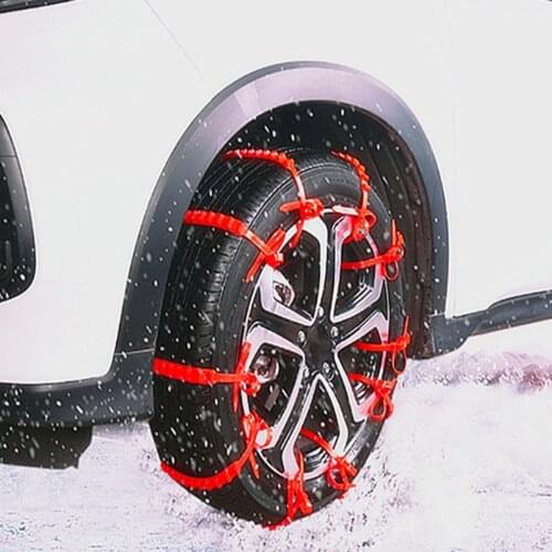 10 Pcs Universal Winter Car Anti-skid Snow Chains Ties Off-road Vehicle Tire Wheels Cable Belt Non-slip Outdoor Emergency Tool