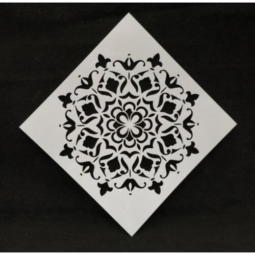 15*15 Vintage flower Layering Stencils Spray stencil DIY Scrapbook photo album Decorative Embossing DIY Card Crafts