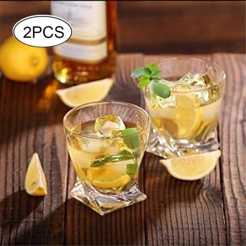 260ml Crystal Whiskey Glasses Irregular Shape Rocks Wine Glass Home Drinkware Bar Club XO Whisky Vodkd Glass Cup 2pcs/set Gifts