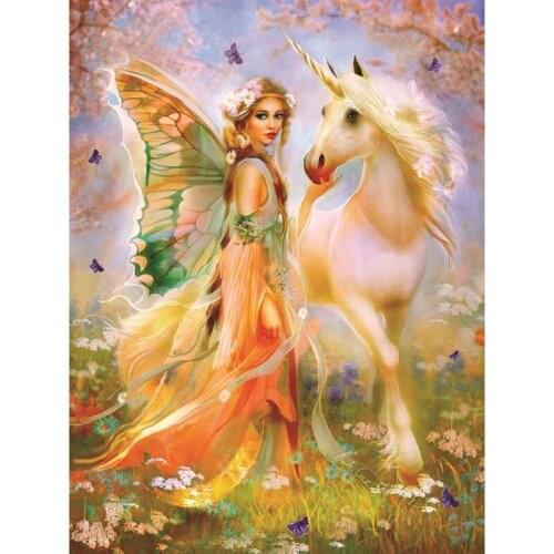 5D DIY diamond embroidery angel and unicorn diamond painting Cross Stitch full square&round Rhinestone mosaic home decoration