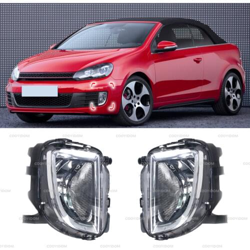 K-Car Front Bumper Fog Lamp Light For Volkswagen VW Golf 6 A6 MK6 Cabriolet GTI GTD Jetta GLI 2012-2016 5K0941699E 5K0941700E