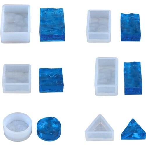 6PCS water ripple pendant Silicone Mold Resin Silicone Mould handmade DIY tool Jewelry Making epoxy resin molds
