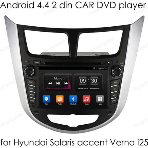 2 din Car DVD Player Android 4.4 Quad Core touch Screen auto radio 1024*600 Video GPS for Hyundai Solaris accent Verna i25