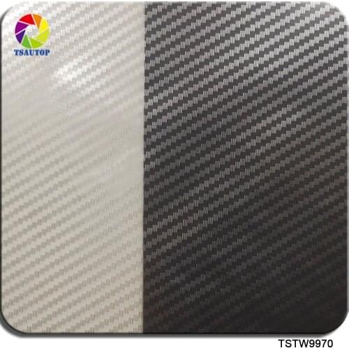 Free Shipping 0.5m*2m/10m TSTW9970 Silver and transparent Carbon Fiber Water Transfer Printing PVA Film