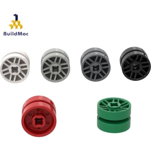 BuildMOC Compatible Assembles Particles 11208 14mm small wheel hub For Building Blocks Parts DIY Edu