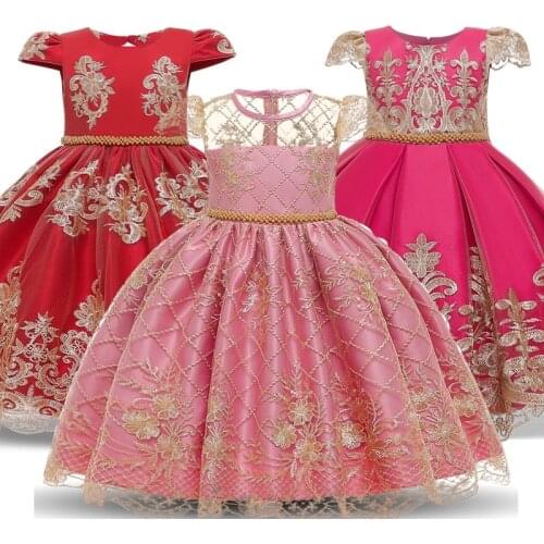 Lace Flower Dress for Girls Princess Dress 4 6 810 Years Birthday Party Children Clothing Embroidery Backless Kids Wedding Gown