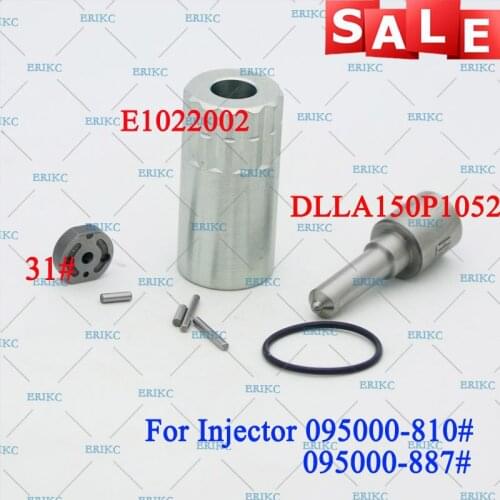 ERIKC 095000-8100 Injector Overhaul Repair Kits Nozzle DLLA150P1052 Valve Plate, Pin, Sealing Ring for HOWO Truck VG1096080010