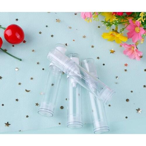2pcs Plastic Cream Lotion Bottle Travel Bottles 5/10/15ml Liquid Container Empty Airless Vacuum Pump Bottle Refillable