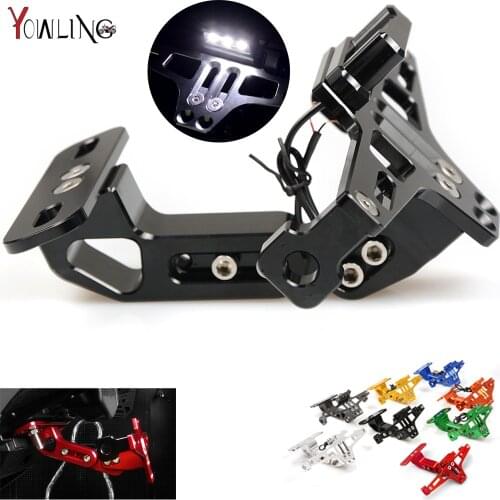 Motorcycle License Plate Bracket Licence Plate Holder For yamaha fz1 fazer fz6r fz8 xj6 fz6 mt-09 FZ-09 mt07 mt-07 XT660R XT660X