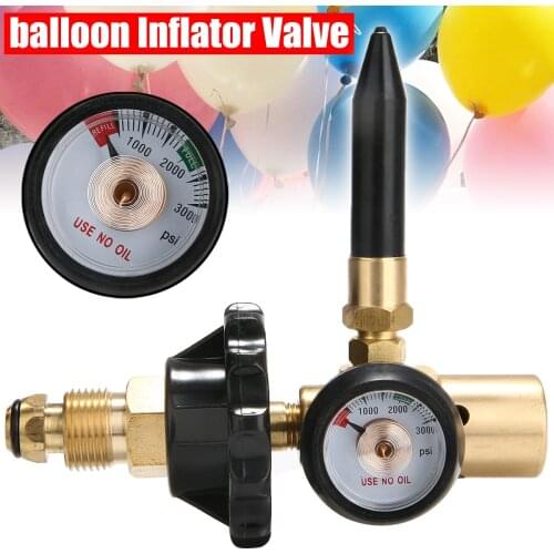 Latex Balloon Inflator Regulator With Gauge Parts For G5/8 Tanks Valves 3000PSI Pressure Reducer Tools
