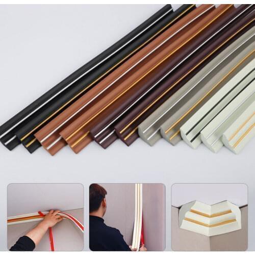 Strip Self-Adhesive Ceiling molding Corner Line Waist Line Table top Side Floor Gap Sticker Waterproof Wall Sticker For Kids